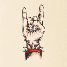 Rocková ruka s náramkom