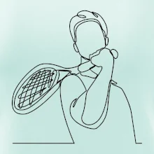 Tenista jedným ťahom