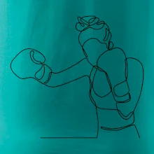 Žena boxerka jedným ťahom Žena boxerka jedným ťahom