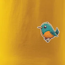 Vtáčik kreslený na prsníku