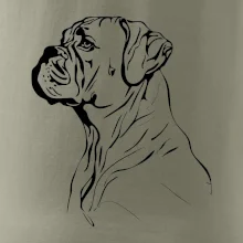 Boxer čierna kresba