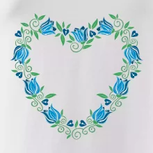 Modré tulipánové srdiečko (Pecka design)