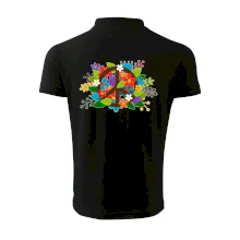 Peace symbol prerastený kvetinami