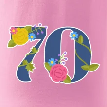 Kvetinové číslo kreslené - 70 Kvetinové číslo kreslené - 70