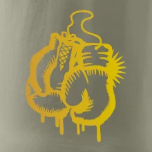 Box rukavice - zlatá potlač