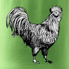 Kohút kreslený čiernobiely