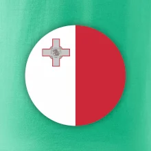 Vlajka Malta guľatá na prsník