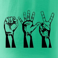 Kameň nožnice papier čierne