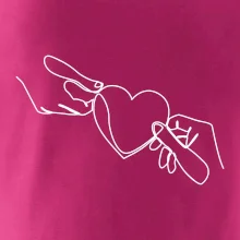 Dve ruky a srdce jedným ťahom