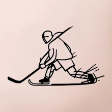 Kreslený hokejista tučnou fixkou