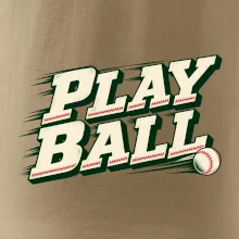 Play ball retro sportovní nápis
