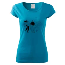 Kreslený pár na výlete