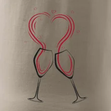 Víno je láska - srdiečka