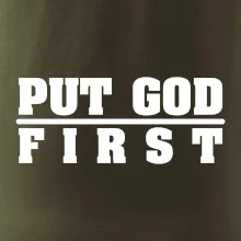 Put God first hrubý nápis Put God first hrubý nápis