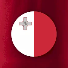 Vlajka Malta guľatá na prsník