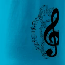 Husľový kľúč a noty