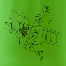 Basketbalista jedným ťahom - výskok