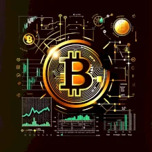 Bitcoin logo s grafmi