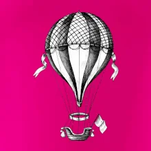 Teplovzdušný balón kreslený