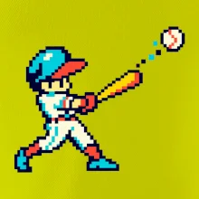 Baseballový hráč pixel art
