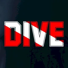 Dive nápis vlajka