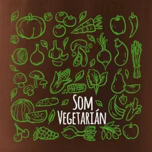 Som vegetarián - zelenina vo štvorci