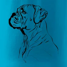 Boxer čierna kresba