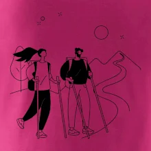 Kreslený pár na výlete