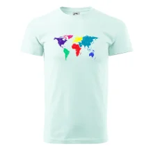 Svetové kontinenty bez názvov - farebné