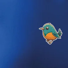 Vtáčik kreslený na prsníku