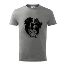 Čiernobiela karikatúra Bernský salašnícky pes