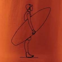 Surfer stojaci jedným ťahom