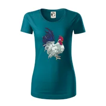 Kohút kreslený biely