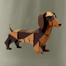 Jazvečík - zlepený z papiera