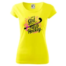 Just a girl who loves field hockey čierno ružové