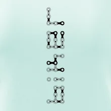 Biker nápis na výšku reťaz