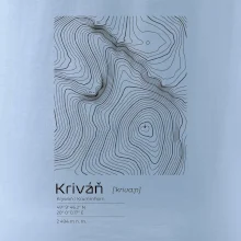 Kriváň - vrstevnice v obdĺžniku