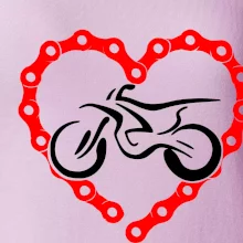 Moto srdce reťaz - enduro