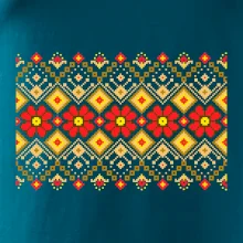 Ukrajinský vzor - Červené kvety