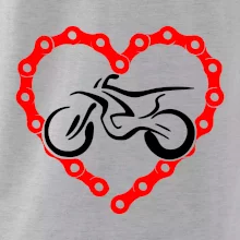 Moto srdce reťaz - enduro