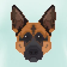 Nemecký ovčiak - Rozpixelovaný Nemecký ovčiak - Rozpixelovaný