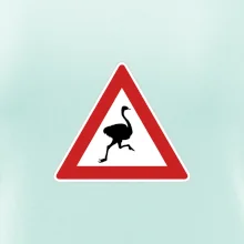 Dopravná značka - Pozor pštros