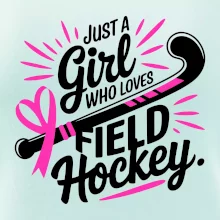 Just a girl who loves field hockey čierno ružové