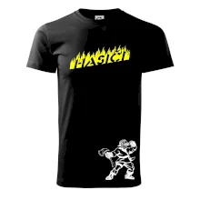 Hasič stojaci - nápis hasiči - Veľký nápis na chrbte