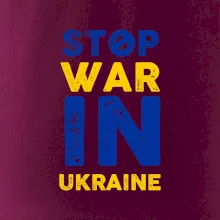 Farebný nápis Stop war in ukraine