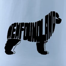 Novofundlandský pes - nápis v tele