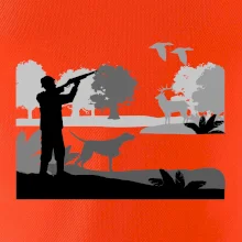 Lovec a stavač v lese