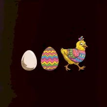 Evolúcia vajíčka - veľká noc - sliepka