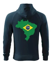 Brazília vlajka v mape