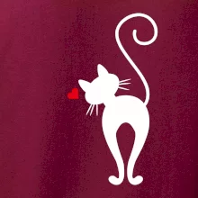 Zamilovaná mačka zozadu